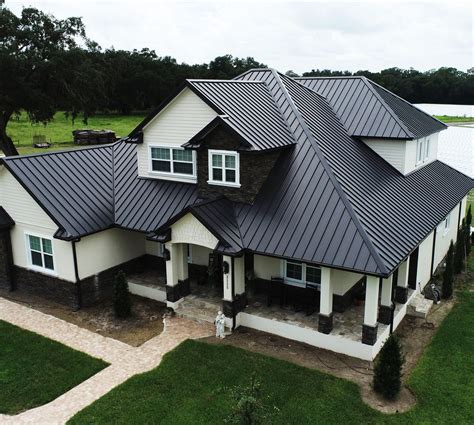 black metal roofing sheets|black metal roof house pictures.